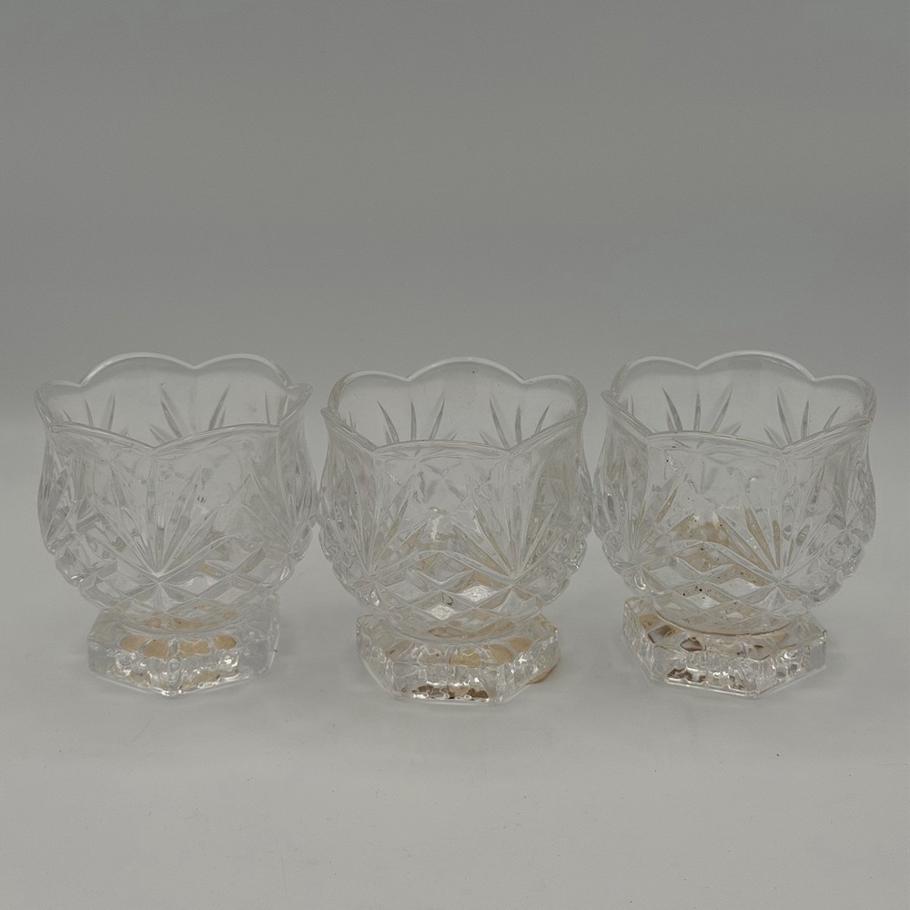 Fifth Avenue Lead Crystal Faceted Votives(Set-3) Elegant Candle Tea Light